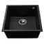 Гранитная мойка Globus Lux Ammer чорный 440x440 мм А0002, Черный - миниатюра 2