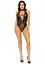 Leg Avenue Net and lace halter bodysuit OS Black One size - миниатюра 6