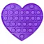 Сенсорна іграшка Pop it антистрес сердечко фіолетове - мініатюра 1