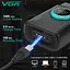 Електробритва акумуляторна шейвер VGR V-378 9000RPM LCD + дорожня сумочка (Червоний) - мініатюра 5