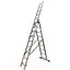 Лестница алюминиевая трехсекционная GTM KME309 3x9 ступеней 2.45-5.69м (KME309) (39946) - миниатюра 1