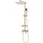 Душова система Rea Jack gold з виливом та полицею золотий REA-P7008, Золотий - мініатюра 1