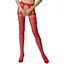 Эротические колготки-бодистокинг Passion S025 red имитация ажурных чулочков с пояском S/M/L - миниатюра 1