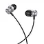 Дротові навушники Hoco M106 Fountain metal універсальні earphones with microphone, 3.5mm, 1.2m, grey - мініатюра 3
