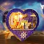 3D конструктор Румбокс День Святого Валентина фіолетовий своїми руками, світлові ефекти - мініатюра 4