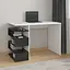 Комп'ютерний стіл з полицями id A-186 1100x756x598 мм Білий-Чорний - мініатюра 1