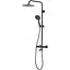 Душова система Rea Lungo black чорний з термостатом REA-P4113, Чорний - мініатюра 1