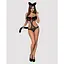 Еротичний костюм гепарду Obsessive Gepardina 3 pcs costume чорний S/M - мініатюра 3