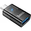 Адаптер Hoco UA36B C male to USB female OTG transparent adapter чорний - мініатюра 1