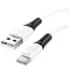 Дата кабель Hoco X82 Silicone USB to Type-C (1m) White - мініатюра 3