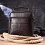 Практична чоловіча сумка шкіряна 21274 Vintage коричнева - мініатюра 7