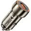 Автомобильное зарядное устройство Hoco Z46 Синий shield single port QC3.0 car charger Темно-серый - миниатюра 1