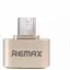 Адаптер Remax MicroUSB USB-переходник OTG-Micro adapter золотистый - миниатюра 1