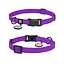 Нашийник для собак водостійкий Waudog Magnetc QR-паспортом магнітна пряжка-фастекс S Ш 15 мм Д 26-35 см фіолетовий - мініатюра 1