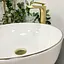 Умивальник VBI Bari S white gold Edge накладний VBI-011605, Золотий - мініатюра 4