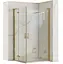 Душова кабіна Rea Hugo 90x90 brushed gold подвійна REA-K6609, Універсальна, прозорий, золотий - мініатюра 1
