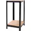 Стелаж металевий 100x40x40 см ЧОРНИЙ 2 полички MДФ (5 мм) БОНА-ПРО - мініатюра 1