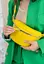 Кожаная поясная сумка желтая - миниатюра 4