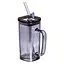 Кружка скляна з кришкою та трубочкою 280 (мл) Yiwu HP-19-52 - мініатюра 2