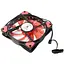 Вентилятор 120 мм Cooling Baby 12025BRL чорний 120x120x25 мм Red LED підсвічування (15 LED) 1000 об/хв 22 дБ 3-pin/Molex - мініатюра 1