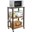 Стеллаж Leobert Dash в стиле Loft с колесиками коричневый - миниатюра 8