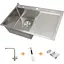 Комплект кухонної мийки та змішувача Nett з нержавіючої сталі NS-7848 - мініатюра 7