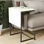 Стол журнальный приставной Терри Комбо Ferrum-decor 345x662x440 Черный металл ДСП Белый 16 мм (FRD-105136) - миниатюра 1