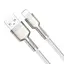 Дата кабель Baseus Cafule Series Metal USB to Lightning 2.4A (1m) (CALJK-A0) White - мініатюра 4