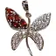 Срібна підвіска Qvaliz Метелик з фіанітами. 903-00334 Червоний - мініатюра 1