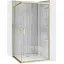 Душевая кабина Rea City 90x90 brushed gold REA-K6443, Универсальная, прозрачная, золотая - миниатюра 1
