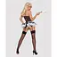 Еротичний костюм покоївки зі спідницею Obsessive Housemaid 5 pcs costume чорно-білий L/XL - мініатюра 4
