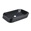 Умивальник Qtap Scorpio накладний прямокутний 550x390x120 мм Black matt + донний клапан PU03, Чорний матовий - мініатюра 4