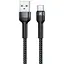 Кабель Remax Jany USB 2.0 to Type-C 1 метр плетеный черный (RC -124a) - миниатюра 1