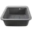 Гранітна мийка Globus Lux Barbora сірий металік 510x510 мм А0003, Сірий - мініатюра 5