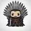 Фигурка Funko Pop Джон Сноу на Железном Троне Игра престолов GoT Jon Snow Sitting Throne 10с GT JS72 - миниатюра 3
