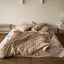 Комплект постельного белья 100% бежевый хлопок Latte - двуспальный - миниатюра 1