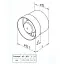 Бытовой канальный вентилятор Домовент 100 ВКО белого цвета - миниатюра 6