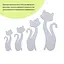Дзеркальний декор Wall Sticker SW-00002494 акриловий самоклеючий Котики 4 шт. срібло - мініатюра 2