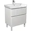 Тумба Мойдодир Fluffy 70-U з умивальником Vivace 70 Білий матовий - мініатюра 1