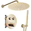 Душова система Rea Lungo gold з термостатом + BOX прихованого монтажу REA-P8550, Золотий - мініатюра 1