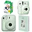Набор камера Fujifilm Instax Mini 12, Фотобумага 20шт, Прозрачный чехол, Фотоальбом 64 фото Зеленый - миниатюра 1