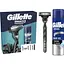 Подарочный набор: Станок для бритья мужской Gillette Mach3 Charcoal с 1 сменным картриджем + Гель для бритья Gillette Series Очищающий с углем 200 мл - миниатюра 1