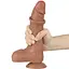Фалоімітатор Lovetoy Sliding-Skin Dual Layer Dong 8.5'' 22 см (коричневий) - мініатюра 5