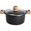 Кастрюля алюминиевая MGC HP-4-433B с антипригарным покрытием 5 л черная - миниатюра 2