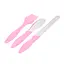 Кондитерский набор из трех предметов: нож с зубчатым лезвием, лопатка и кисточка силиконовая, Kitchen Master Розовый 86846 - миниатюра 2
