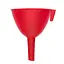 Лейка сливная воронка Ø 7 см пластиковая с ситом, Kitchette Красный 85943 - миниатюра 3