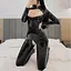 Латексний костюм чорний - мініатюра 1