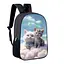 Рюкзак детский с котом 34х27 см, ранец городской с котиком для мальчика, девочки (00485) - миниатюра 1
