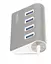 USB-Хаб Maxxter USB Type-C 4хUSB3.0 Silver (HU3С-4P-01) - мініатюра 2
