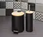 Комплект для ванної кімнати FABRIKA Bamboo відро для сміття + йоржик для унітазу Black - мініатюра 5
